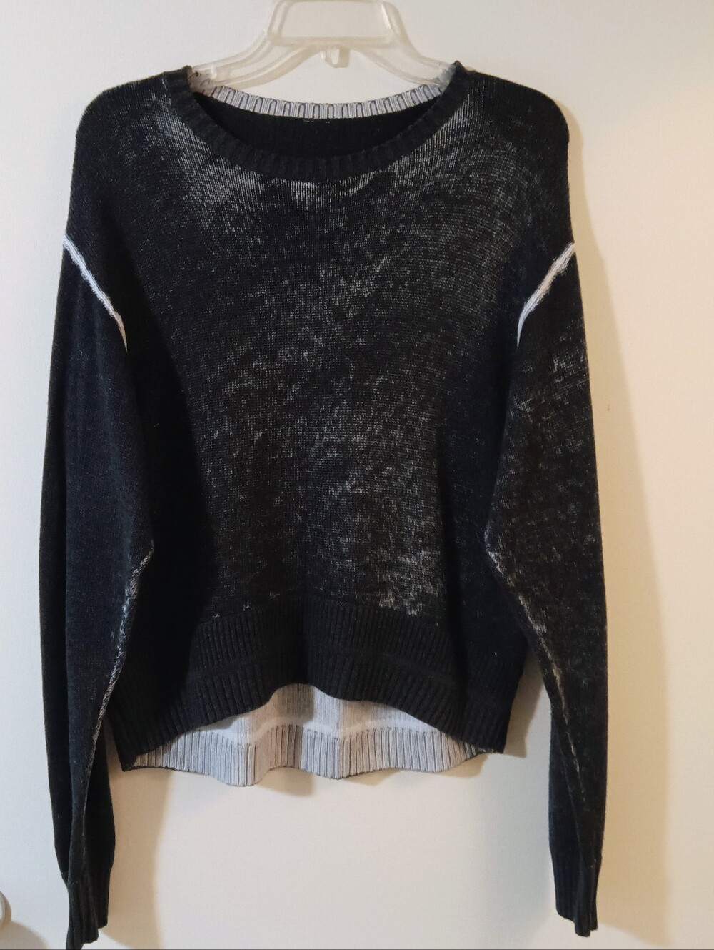 Lululemon Hazy Day Sweater In Black And Alpine White Cashlu Cashmere Blend